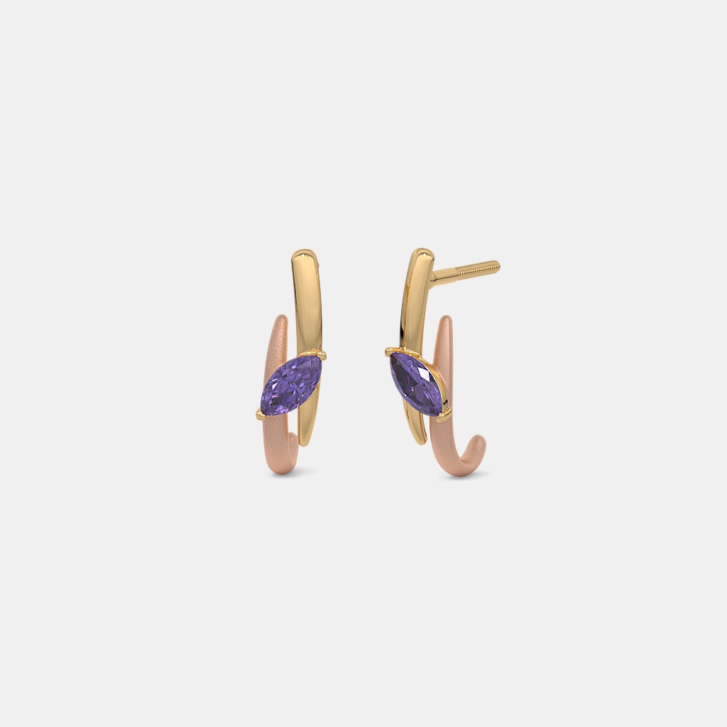 The Seren Marquise J Hoop Earrings