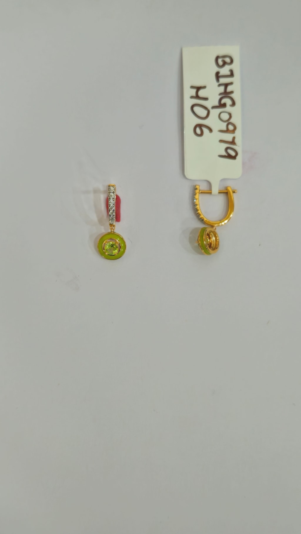 The Green Gleam Hoop Earrings