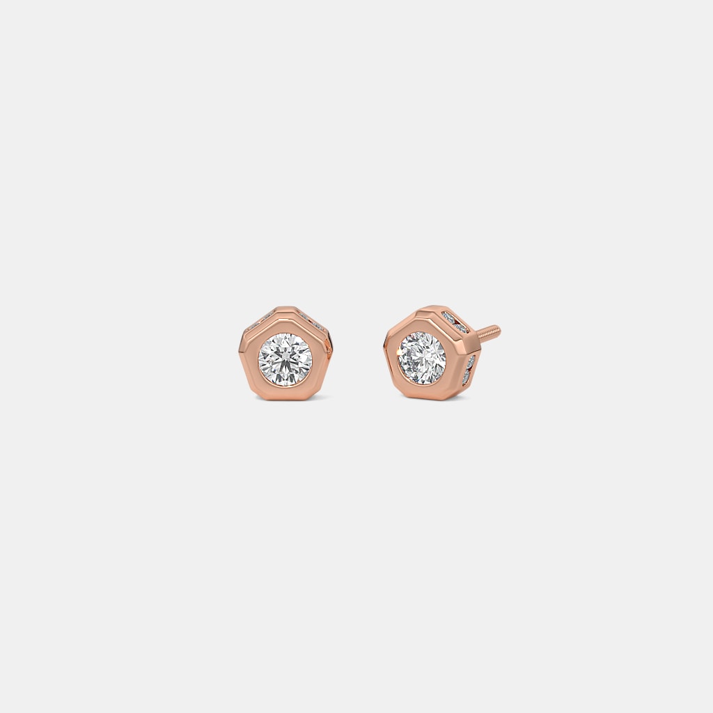 The Bombshell Solitaire Stud Earrings