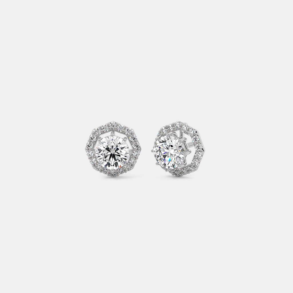 The Eclat Solitaire Stud Earrings