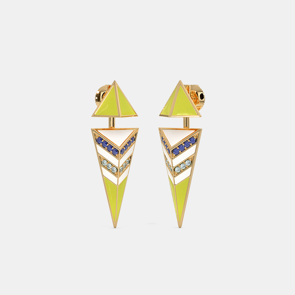 The Triadic Front Back Earrings