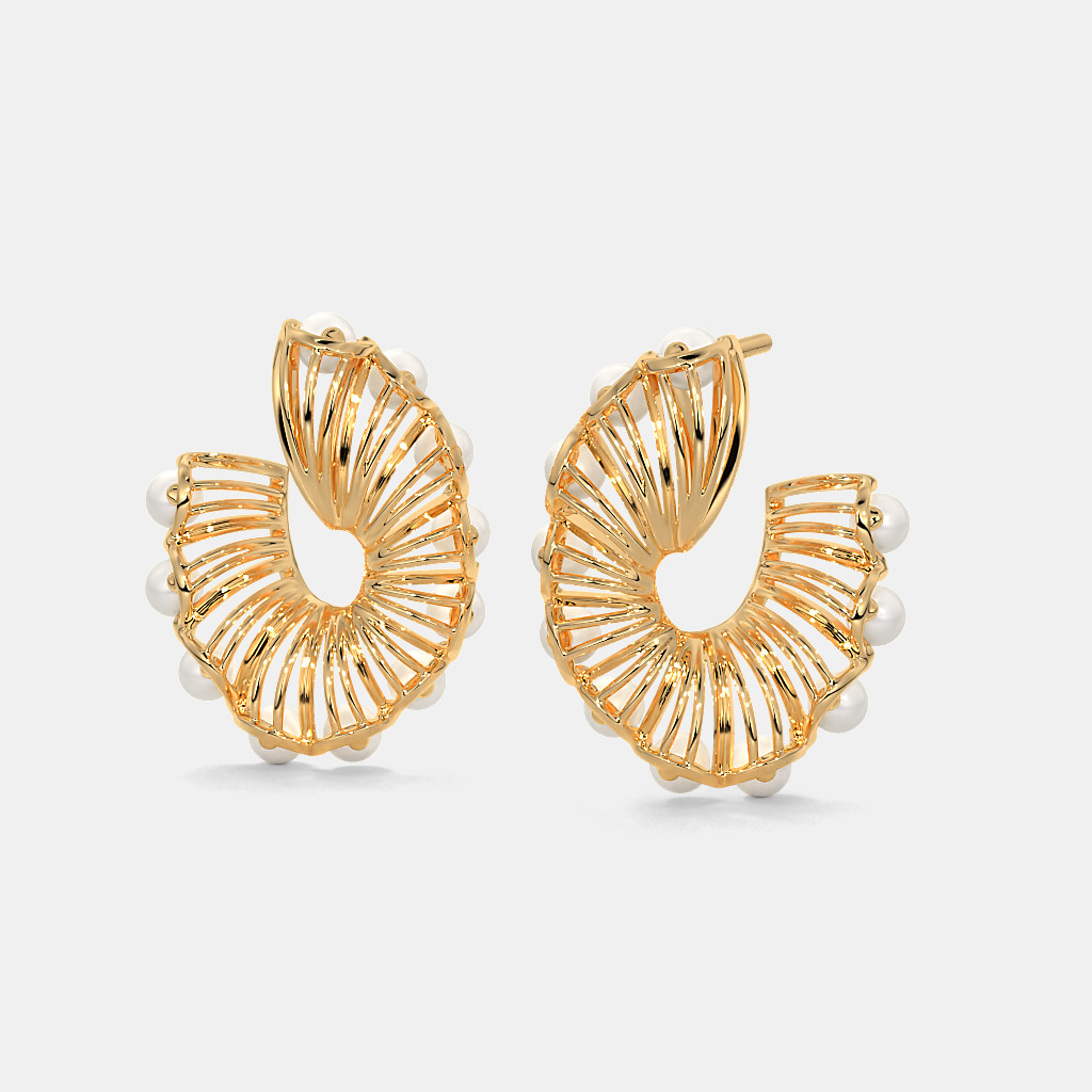 The Pearlenaria Orange Peel Earrings