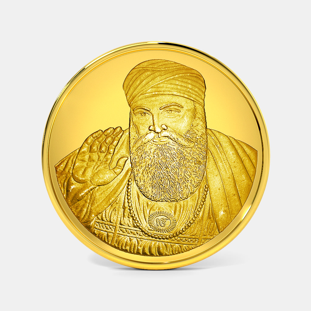 2 gram 24 KT Guru Nanak Ji Gold Coin