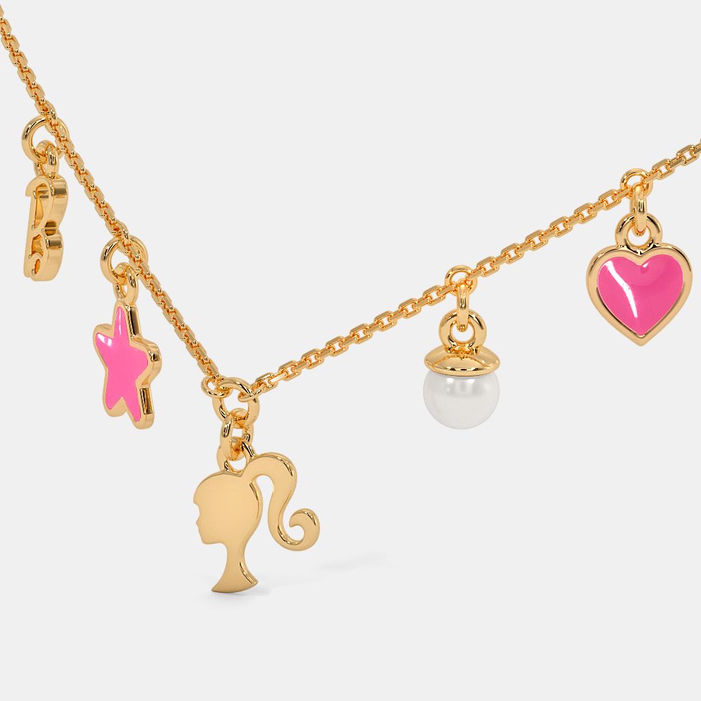 Barbie Necklace Charm Jewelry Limited The Barbie Vibes Kids Necklace