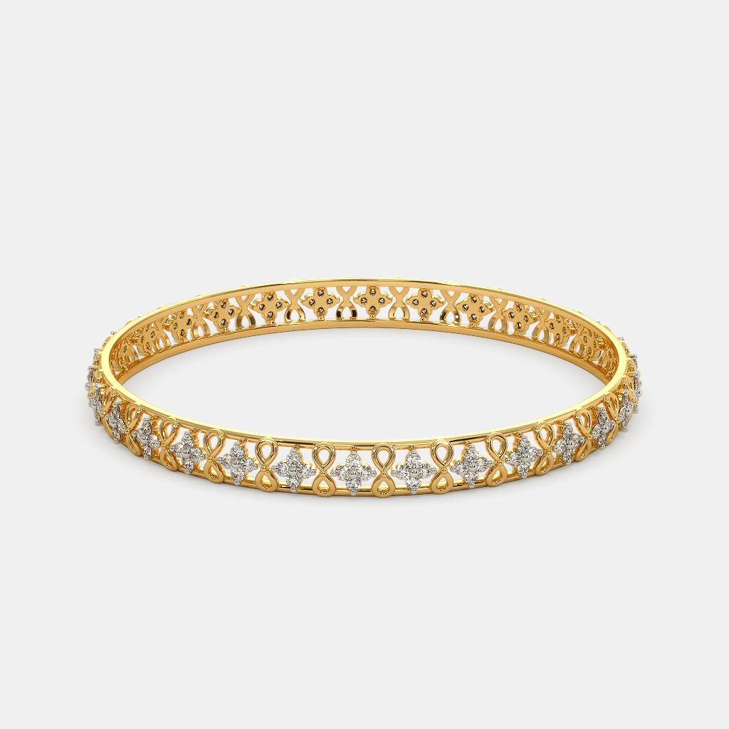 The Crescenica Round Bangle BlueStone