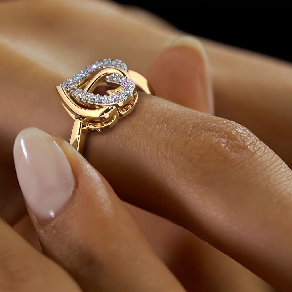 The Entwined In Love Ring BlueStone