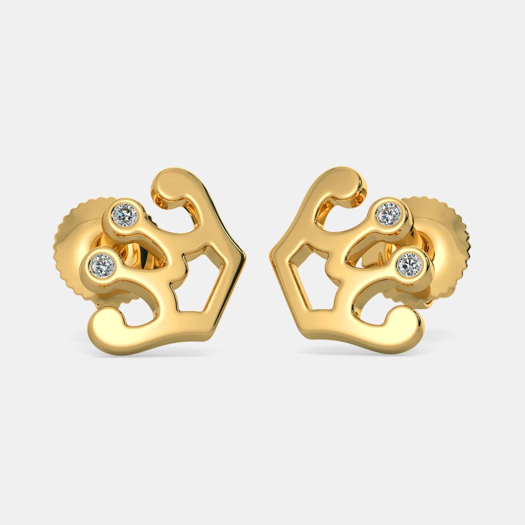 The Charming Crown Earrings For Kids BlueStone