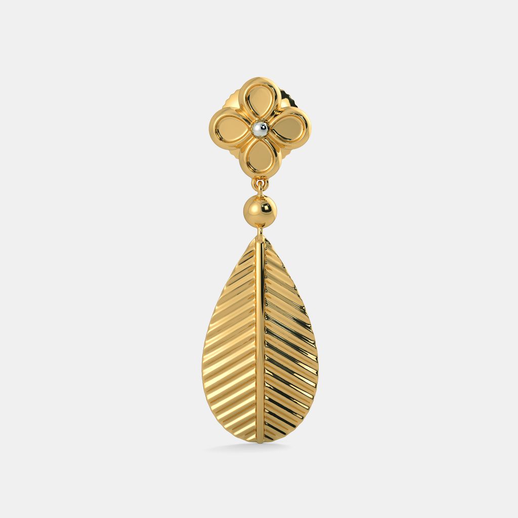 Leaf model earrings deals