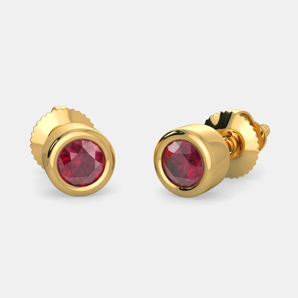 Ruby stud earrings for new arrivals babies
