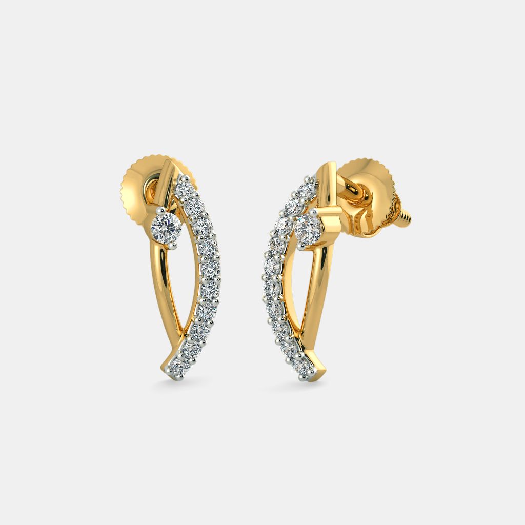 Gold earrings bluestone discount