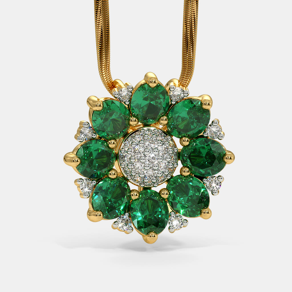 Buy Emerald Pendants Designs Online India's #1