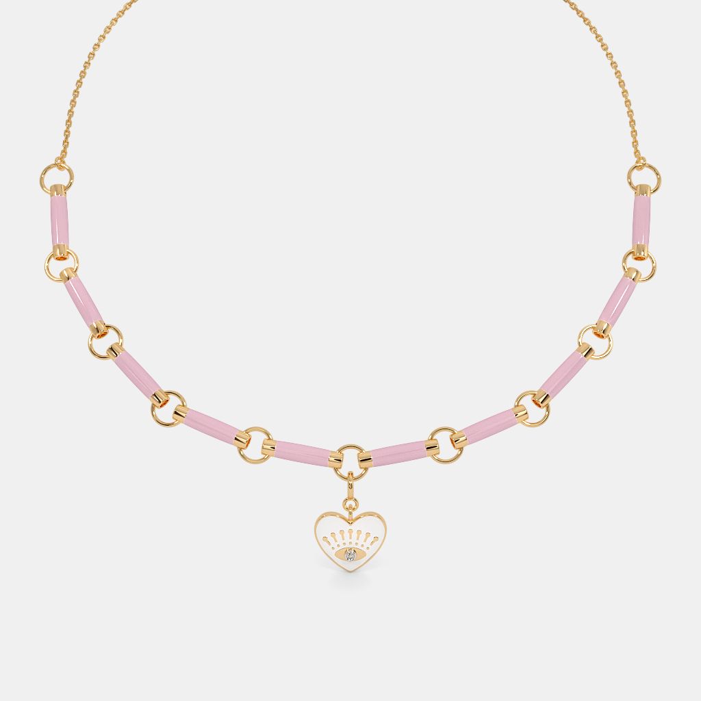 Pink collar necklace sale