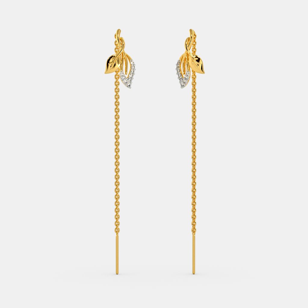 Blue stone sui dhaga clearance earrings