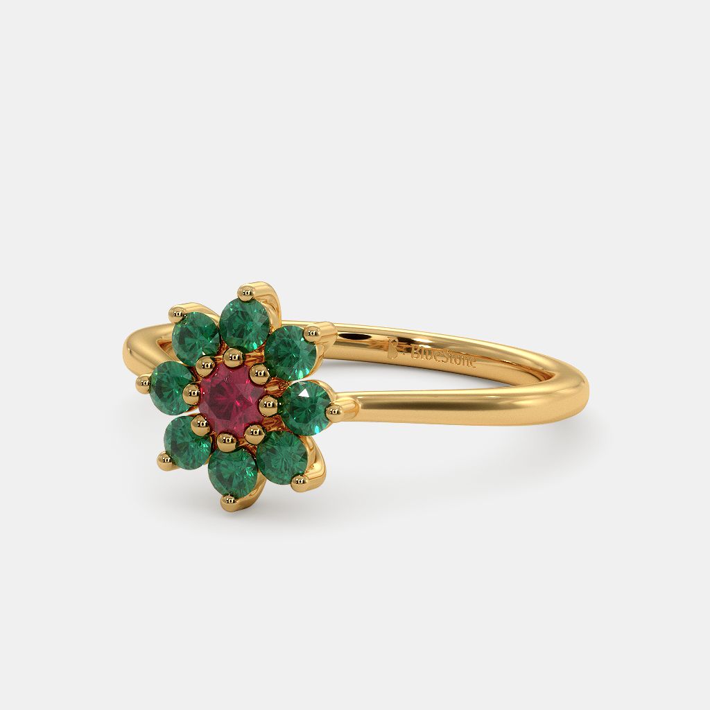 Gemporia ruby nose pin top