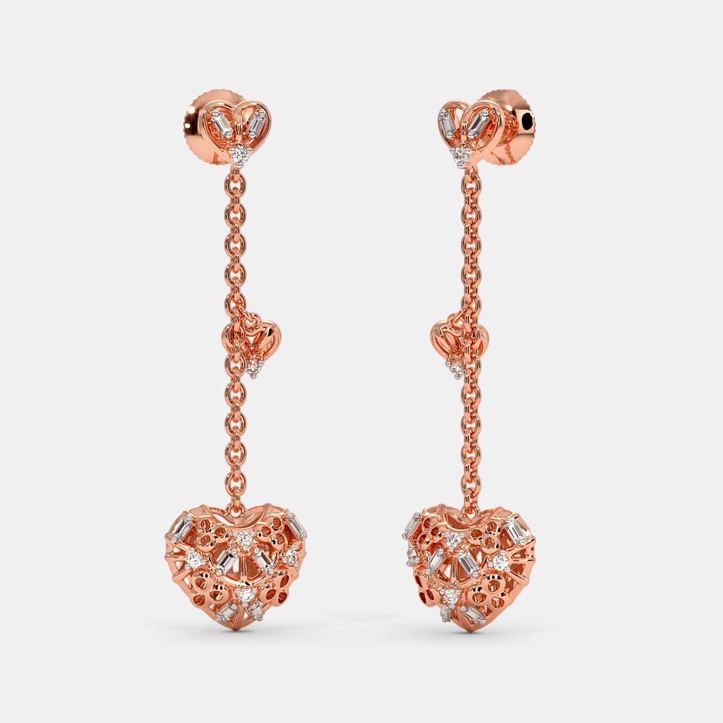 Top 80+ rose gold long dangle earrings super hot - 3tdesign.edu.vn