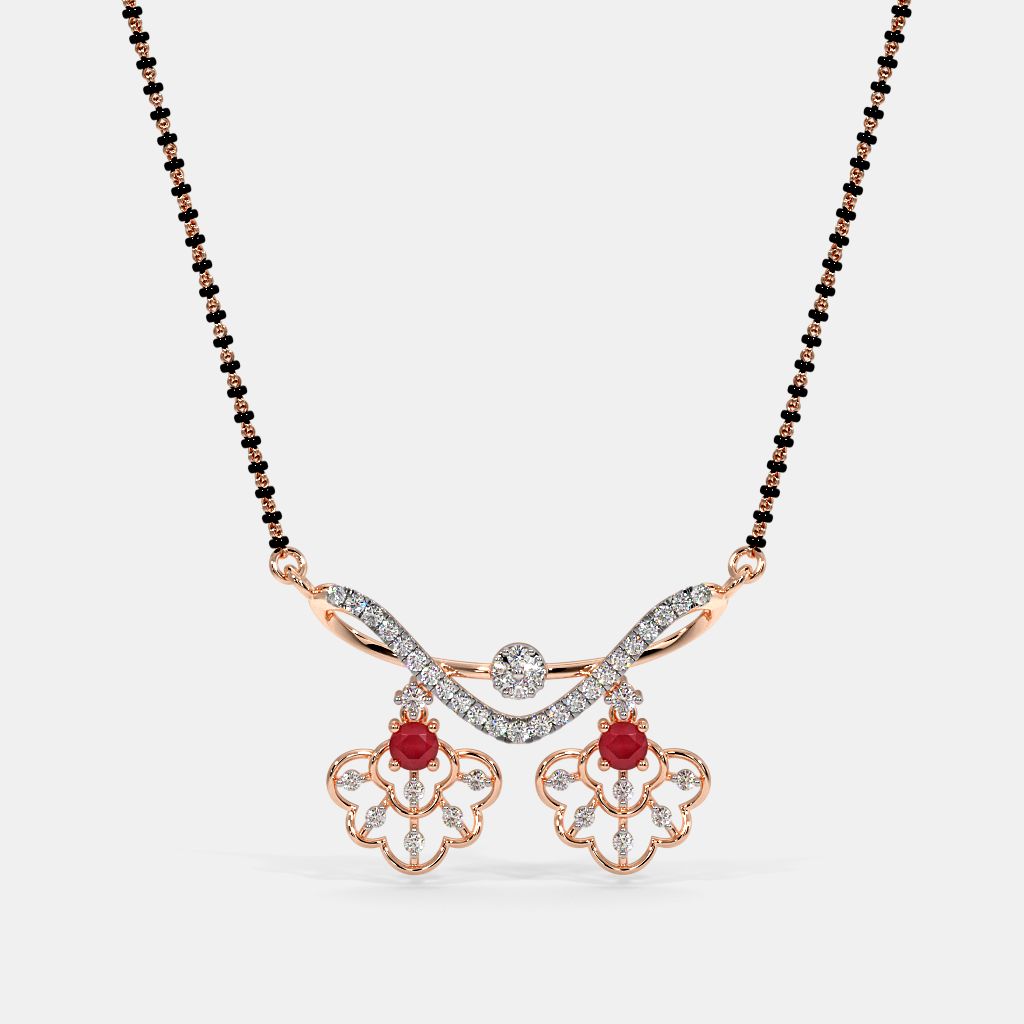Ruby mangalsutra pendant deals