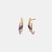The Seren Marquise J Hoop Earrings - thumb 1