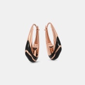 The Mocha Wave Hoop Earrings - thumb 4