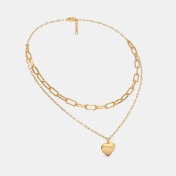 The Lennan Heart Layered Necklace - thumb 6