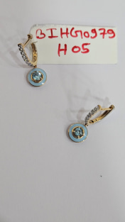 The Bluegleam Dangle Hoop Earrings - thumb 3