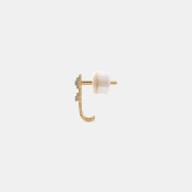 The Starburst J Hoop Earrings - thumb 8