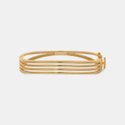 The Golden Strata Oval Bangle - thumb 3