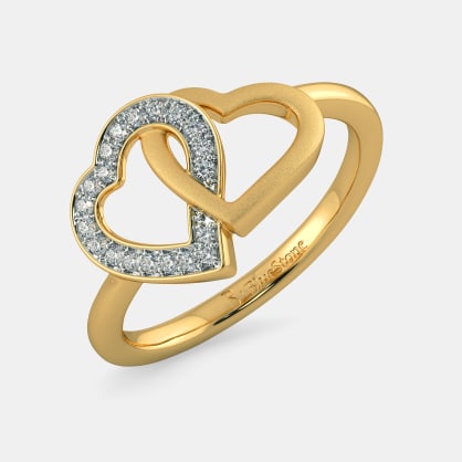 heart shape gold ring design