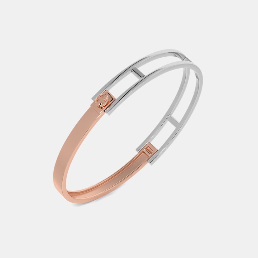 The Attached Together Oval Bangle - image 1