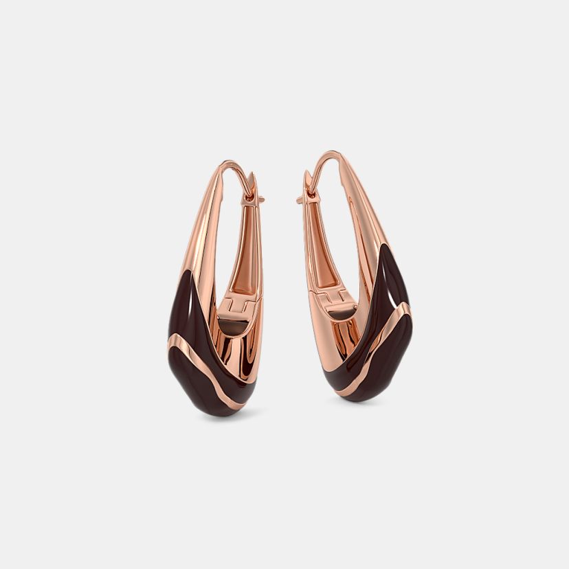 The Mocha Wave Hoop Earrings - image 5