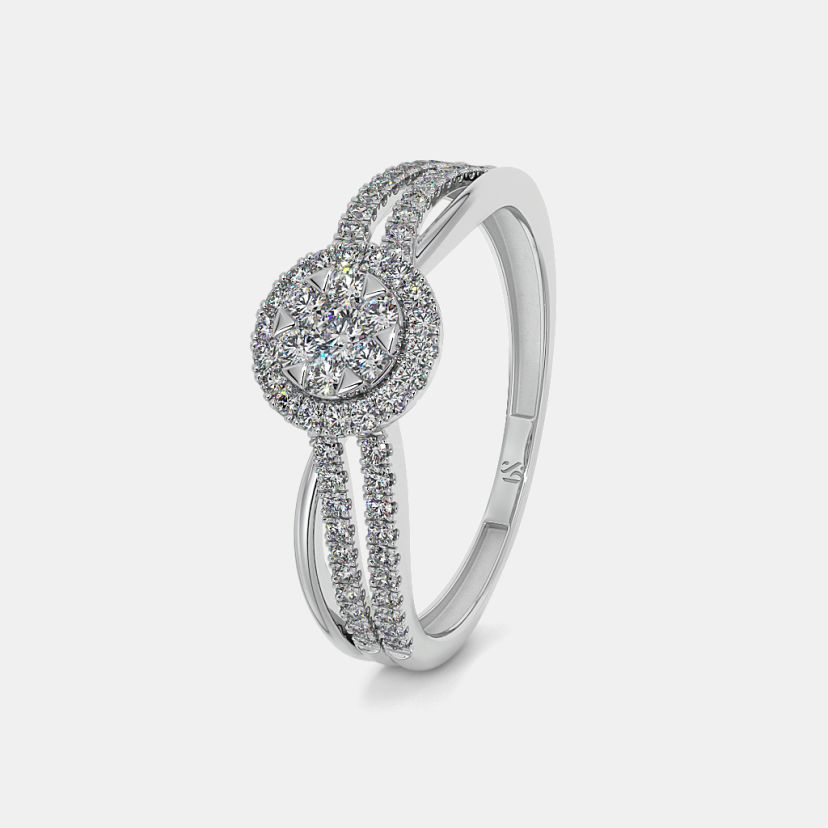 Buy 100+ Diamond Studded White Gold Rings Designs Online