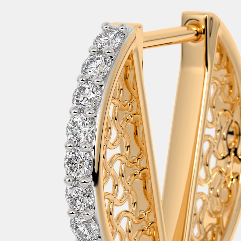 The Hidden Lace Huggie Earrings - image 4