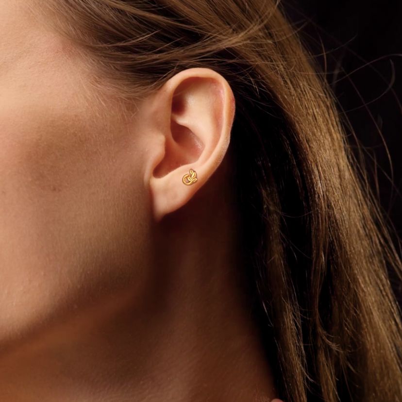 The Petalune Multi Pierced Stud Earrings - image 3