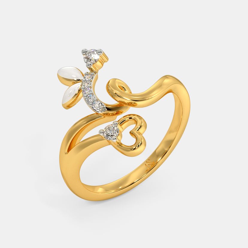 Valentine gift gold ring cheap