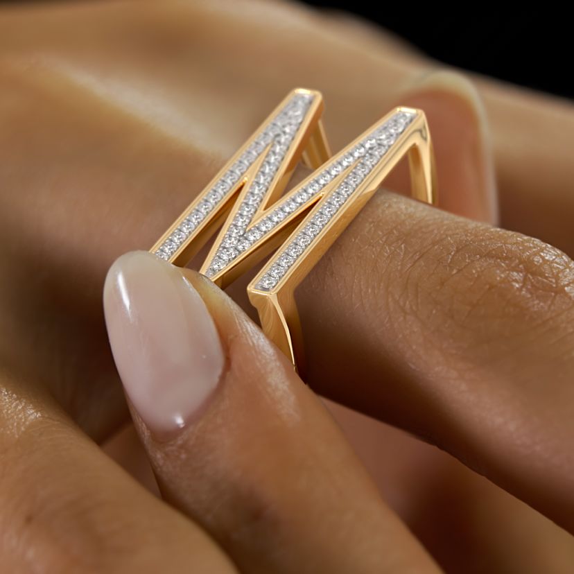 The Menaye M Initial Ring - image 6