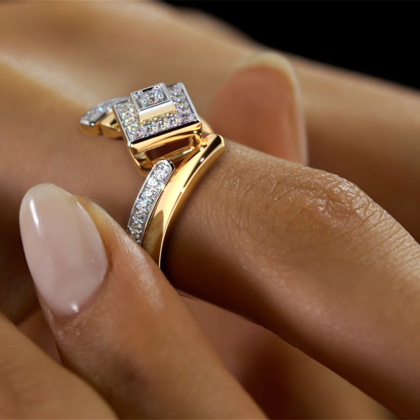 The Meliora Bridal Ring Set - image 6