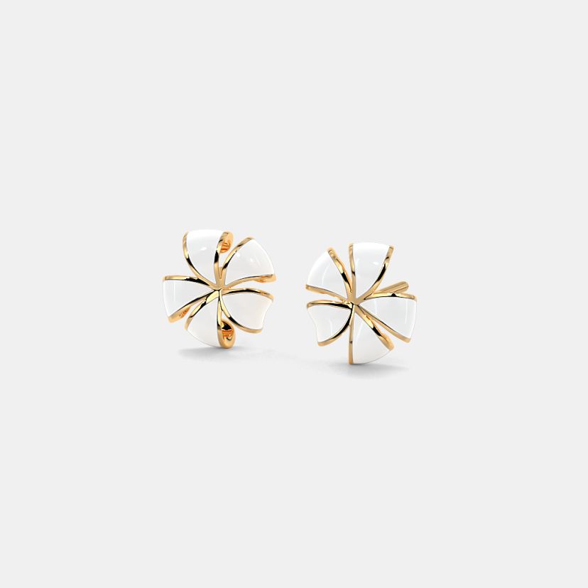 Buy 250 Plain Gold Platinum Earrings Designs Online BlueStone India s 1 Online Jewellery Brand