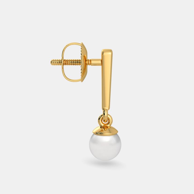 The Amathea Small Drop Earrings - Side View 1