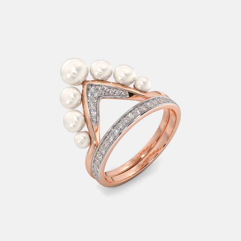 The Suave Chevron Stackable Ring - image 1