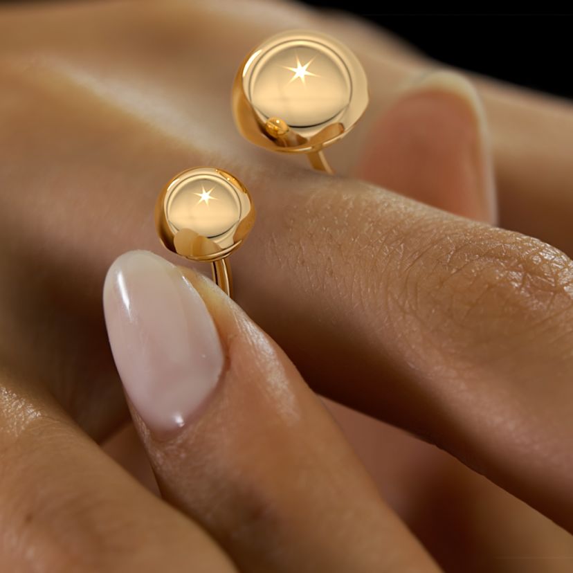 The Sphered Top Open Ring - image 6
