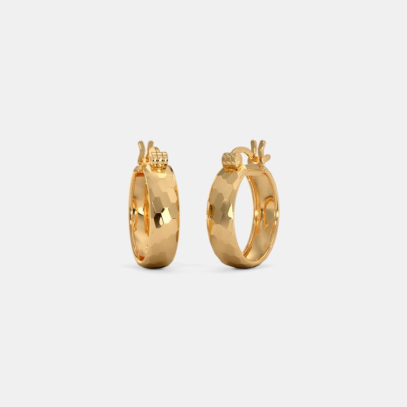 The Nubia Textured Hoop Earrings - image 1
