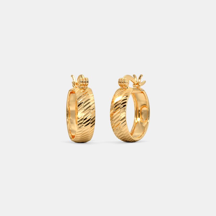 The Arkee Textured Hoop Earrings - image 1