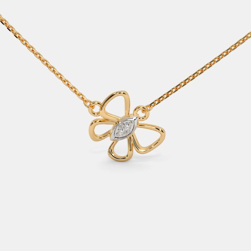 The Flutter And Floral Kids Necklace - Angle View 2