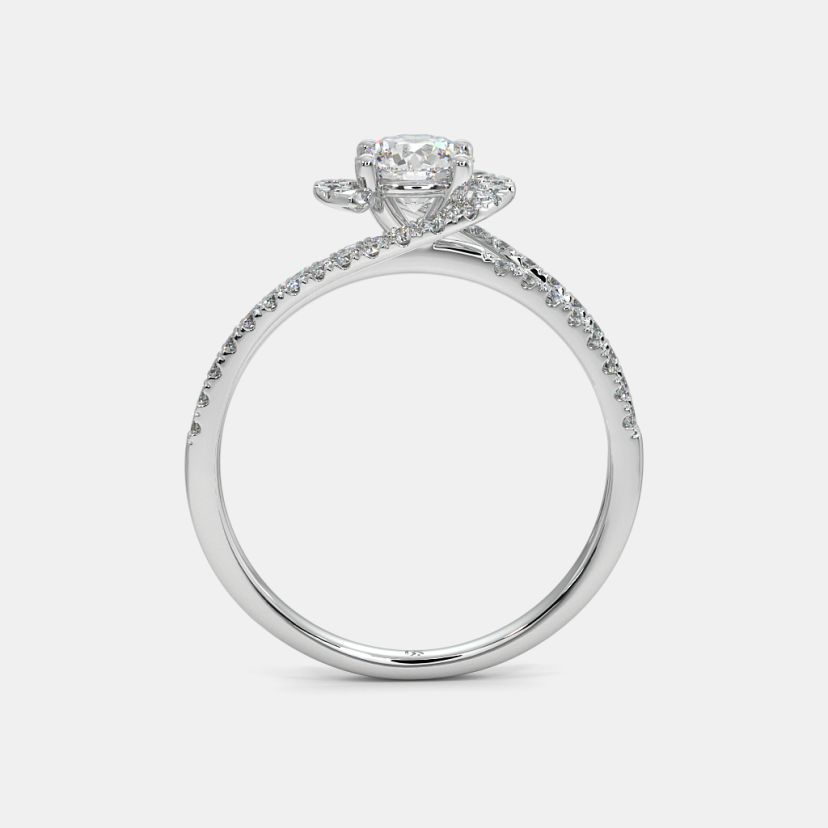 The Illusia Twisted Halo Solitiare Ring - image 8