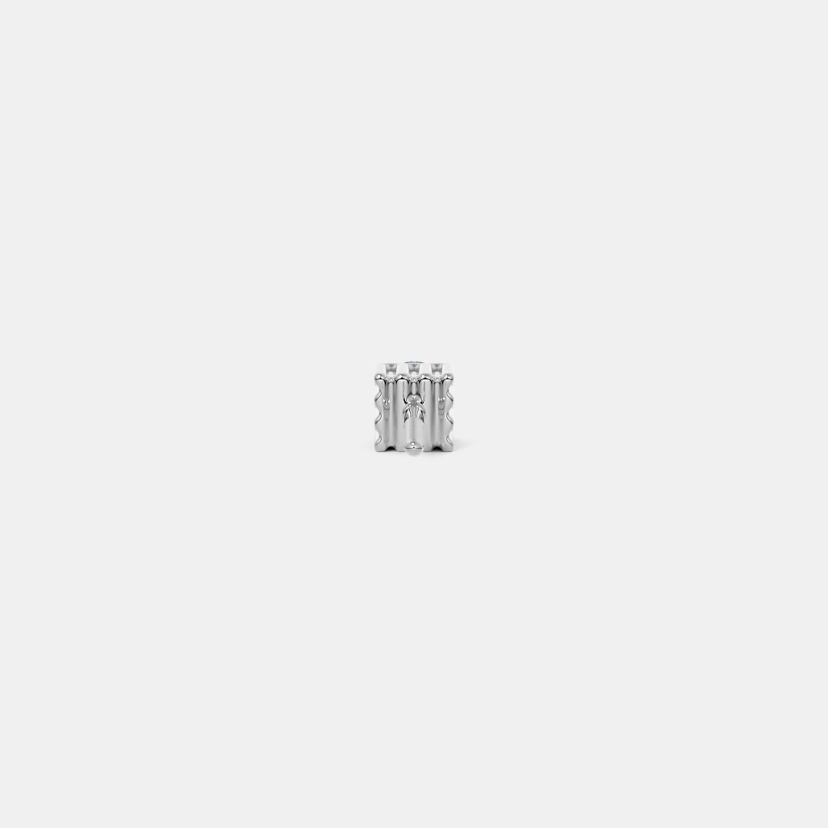The Platinum Cube Solitaire Stud For Him - image 6