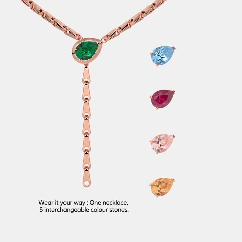 The Moro Shine Changable Colour Stone Necklace - image 5