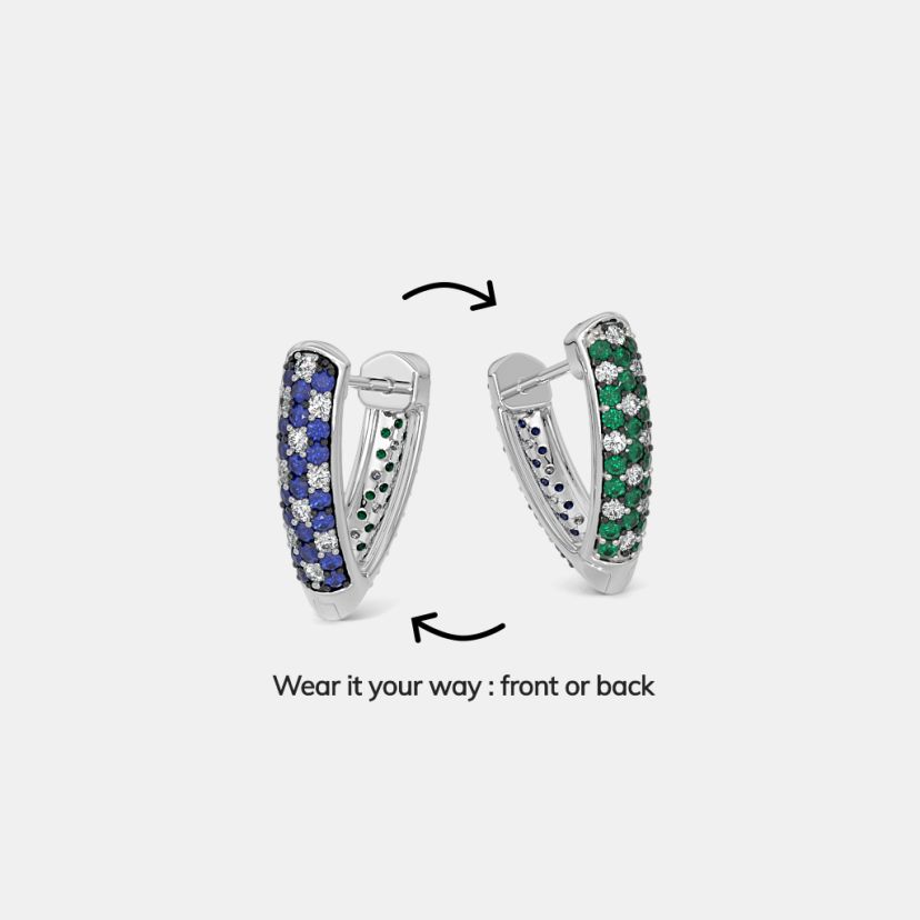 The Mint Marina Two Way Hoop Earrings - image 5