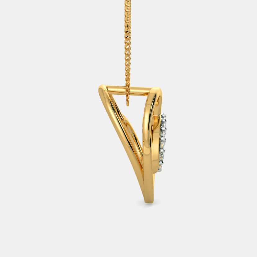 The Twisted Heart Pendant - Side View 1