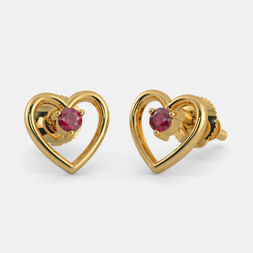 Buy 100+ Hearts Earrings Designs Online India's