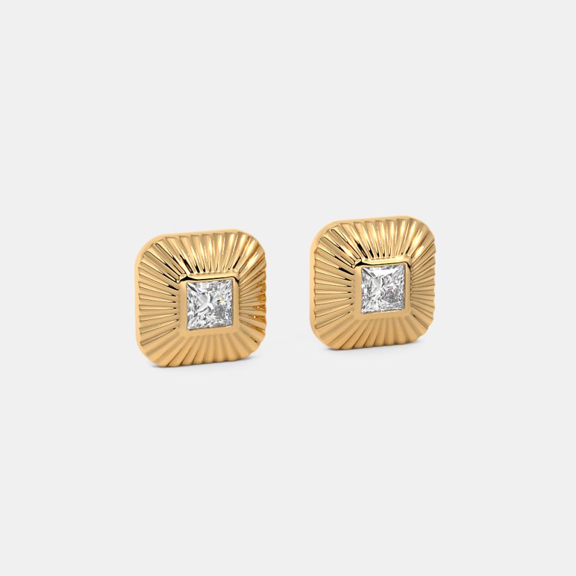 The Princess Love Solitaire Stud Earrings - image 6