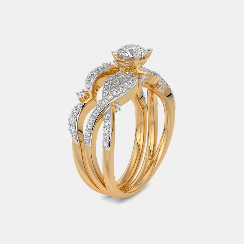 The Evlen Solitaire Bridal Ring Set - image 10